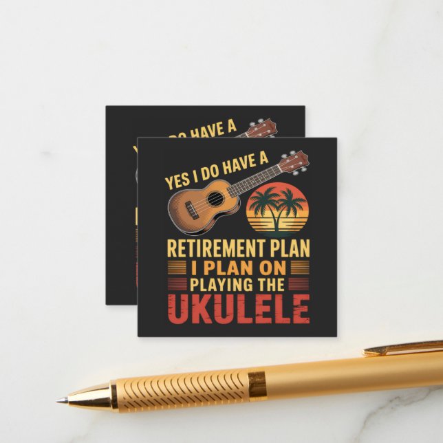 Tarjeta De Recepción Plan de jubilación de ukulele gracioso (Anverso/Reverso In Situ)