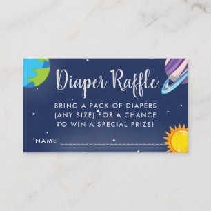 Tarjeta De Recepción Planeta espacial Cuta Galaxia Baby Shower Diaper R