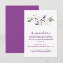 Tarjeta De Recepción Planta de lavanda púrpura
