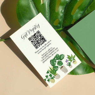 Tarjeta De Recepción Planta Potente Registro de Regalos Baby Shower Cód