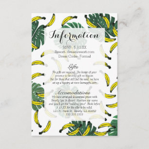 Tarjeta De Recepción Plantas suizas de queso y plátanos acuáticas