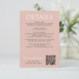 Tarjeta De Recepción Playa Pastel