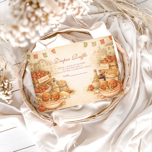 Tarjeta De Recepción Playful Little Meatball Diapper Raffle (Subido por el creador)