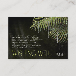 Tarjeta De Recepción Plegumbres de hojas de palmera Jewel Wishing Well