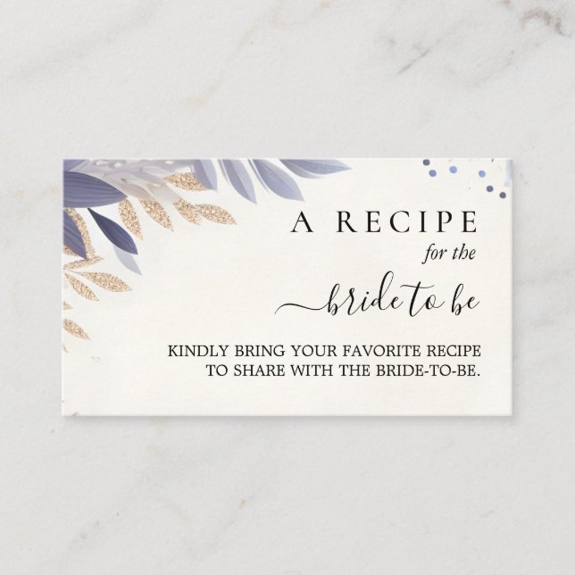 Tarjeta De Recepción Pluma Caída Verano Lavanda Sage Bridal Ducha (Anverso)