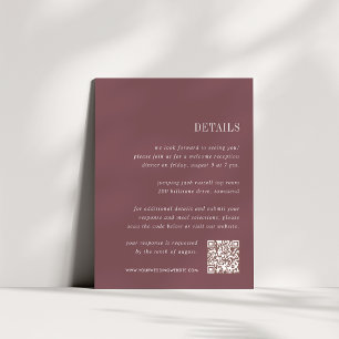 Tarjeta De Recepción Pluma Dusty Detalles del Boda todo en uno
