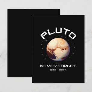 Tarjeta De Recepción Plutón Nunca Olvides