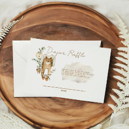 Tarjeta De Recepción Podemos Esperar A Bear El Gabinete De Boho Diaper 