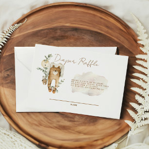 Tarjeta De Recepción Podemos Esperar A Bear El Gabinete De Boho Diaper 