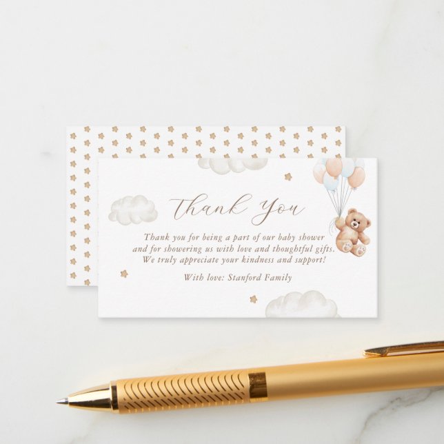 Tarjeta De Recepción Podemos Esperar A Blue Boy Gracias (Anverso/Reverso In Situ)