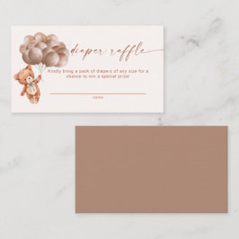 Tarjeta De Recepción Podemos Esperar A Boho Teddy Bear Diaper Raffle