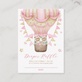 Tarjeta De Recepción Podemos Esperar A Dos Chicas Diaper Raffle