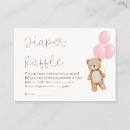 Tarjeta De Recepción Podemos Esperar A Los Globos De Oso Diaper Raffle