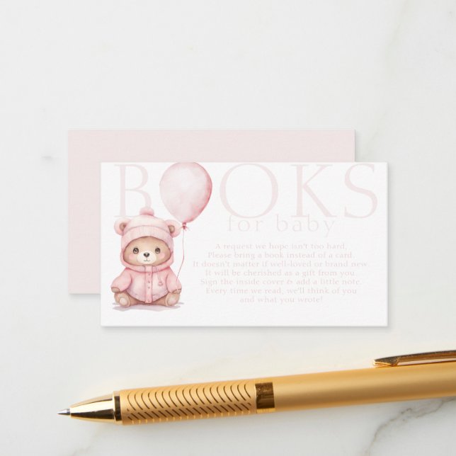 Tarjeta De Recepción Podemos Esperar A Los Niños Con Bebés Rosa (Anverso/Reverso In Situ)