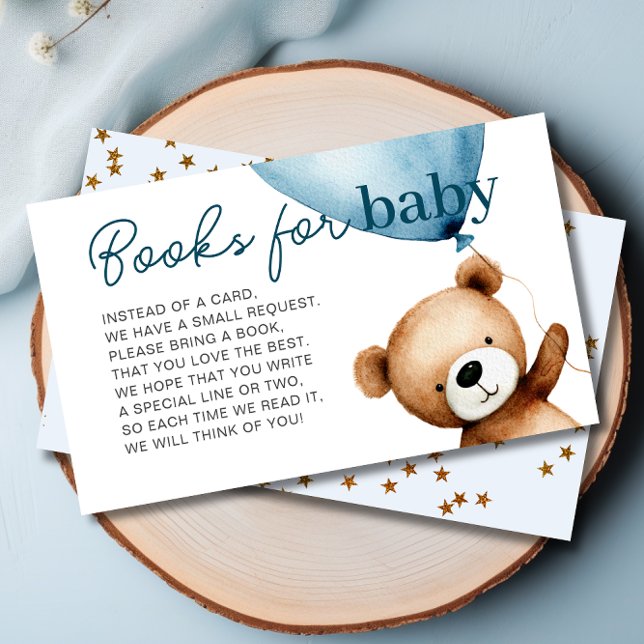 Tarjeta De Recepción Podemos esperar a los niños en Baby Shower: Libros (We Can Bearly Wait Boy Baby Shower Books for Baby Enclosure Card)