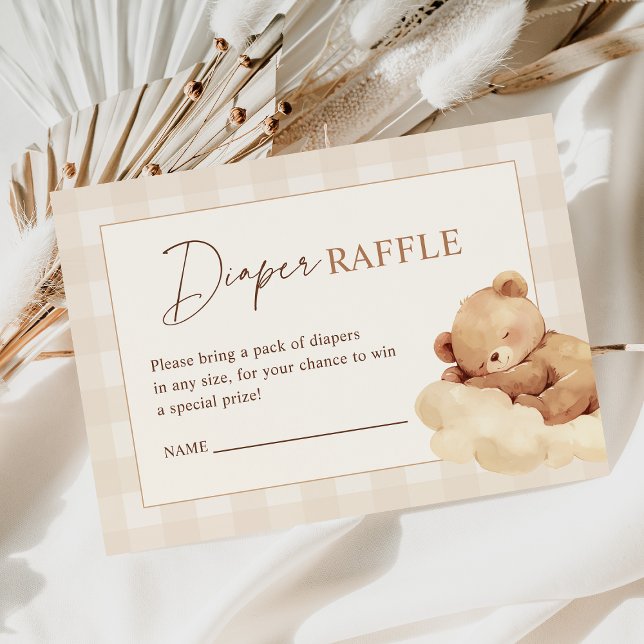 Tarjeta De Recepción Podemos Esperar A Que Baby Shower Diaper Raffle (Subido por el creador)