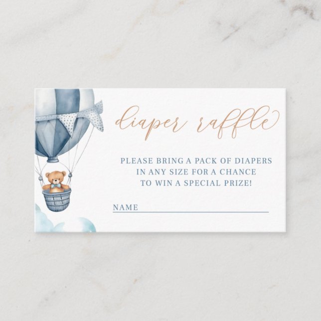 Tarjeta De Recepción Podemos Esperar A Que Baby Shower Diaper Raffle (Anverso)