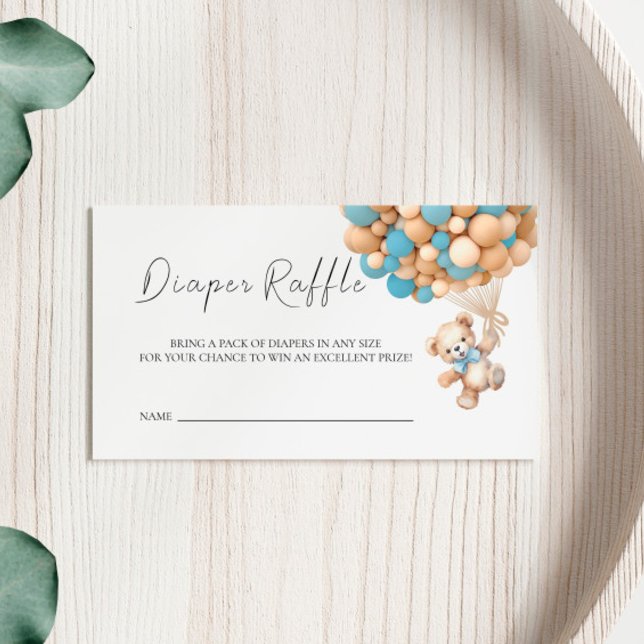 Tarjeta De Recepción Podemos Esperar A Que Teddy Balloon Raffles Ticket (Subido por el creador)