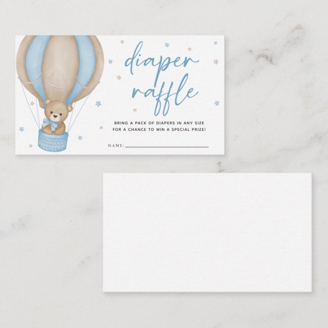 Tarjeta De Recepción Podemos Esperar A Un Niño Baby Shower Diaper Raffl (Anverso / Reverso)