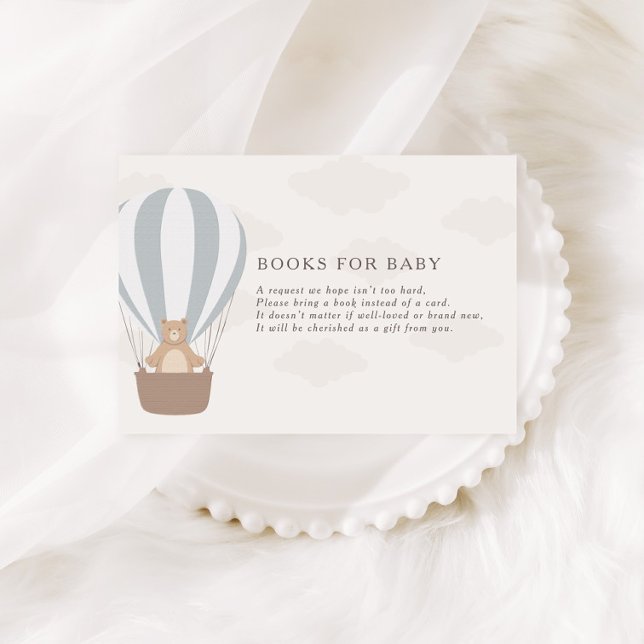 Tarjeta De Recepción Podemos Esperar. | Baby Boy Blue Balloon Shower (Subido por el creador)