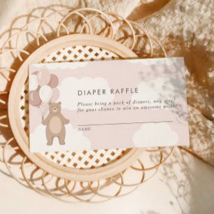 Tarjeta De Recepción Podemos Esperar.   Ducha Raffle Rosa Ligera