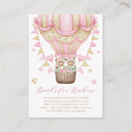 Tarjeta De Recepción Podemos esperar libros gemelos de Chicas para bebé