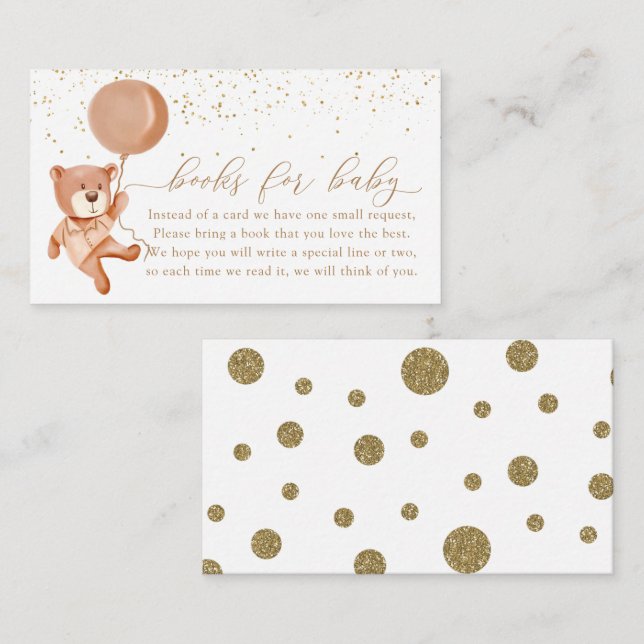 Tarjeta De Recepción Podemos esperar libros marrones para bebé (Anverso / Reverso)