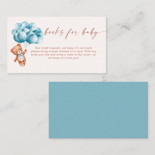 Tarjeta De Recepción Podemos Esperar Los Libros De Globos Azules Para B (Anverso / Reverso)