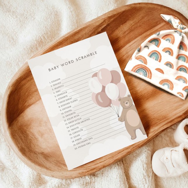 Tarjeta De Recepción Podemos Esperar. | Palabra de bebé rosa (Subido por el creador)