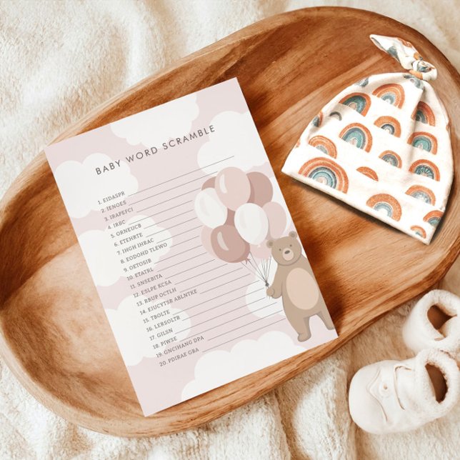 Tarjeta De Recepción Podemos Esperar. | Palabra de bebé rosa (Subido por el creador)