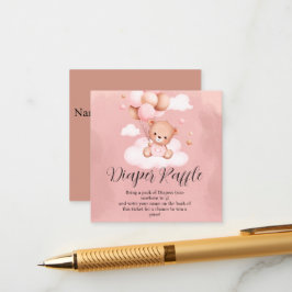 Tarjeta De Recepción Podemos esperar temprano Chica Diaper Raffle