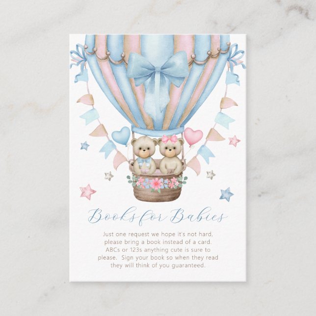 Tarjeta De Recepción Podemos esperar temprano libros gemelos para niños (Anverso)