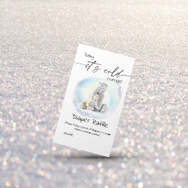 Tarjeta De Recepción Polar Oso Invierno Baby Shower Frío juego al aire