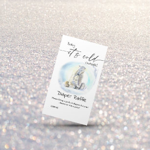 Tarjeta De Recepción Polar Oso Invierno Baby Shower Frío juego al aire 