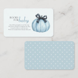 Tarjeta De Recepción Polka de calabaza azul pone libros para bebé