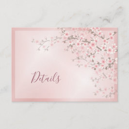 Tarjeta De Recepción Polvo de Flor de Cerezo Rosa