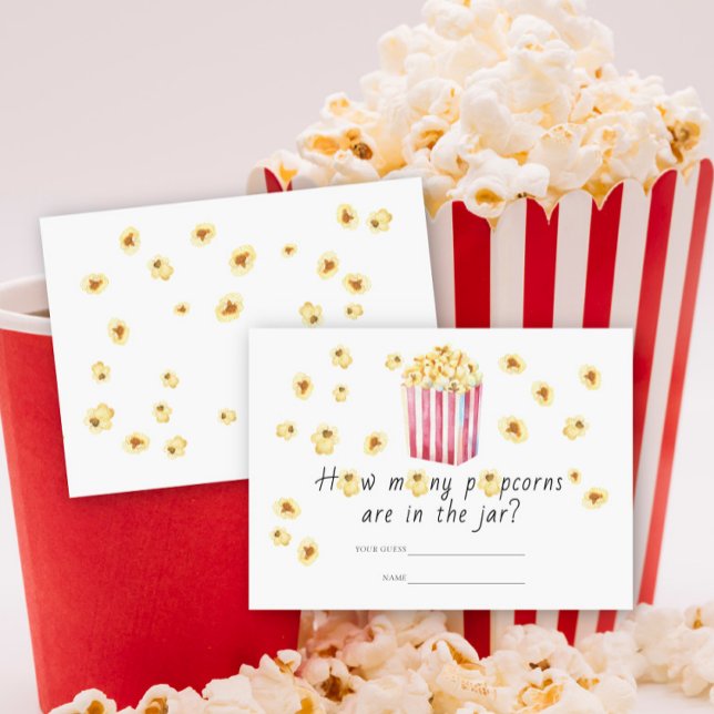Tarjeta De Recepción Popcorn - Adivina cuántas palomitas de maíz (Subido por el creador)