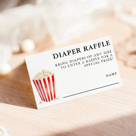 Tarjeta De Recepción Popcorn Baby Shower Diaper Raffle