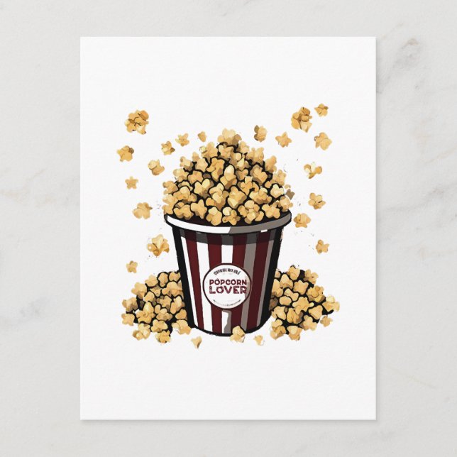 Tarjeta De Recepción Popcorn Lover (Anverso)