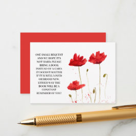 Tarjeta De Recepción Poppies Floral Bebés Duchas de bebé Bodegas solici