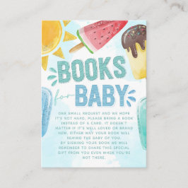 Tarjeta De Recepción Popsicle Baby Shower Book Request