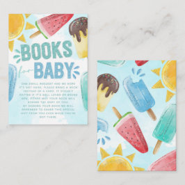 Tarjeta De Recepción Popsicle Baby Shower Book Request