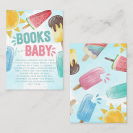 Tarjeta De Recepción Popsicle Baby Shower Book Request