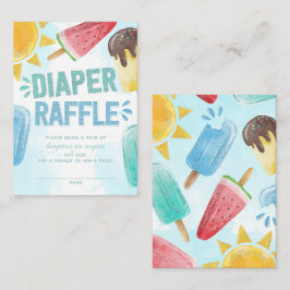Tarjeta De Recepción Popsicle Baby Shower Diaper Raffle
