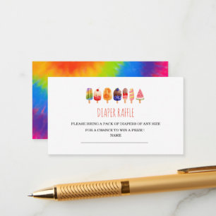 Tarjeta De Recepción Popsicle Ice Cream baby ducha diaper raffle