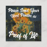 Por favor envíe sus bragas usadas como prueba de v