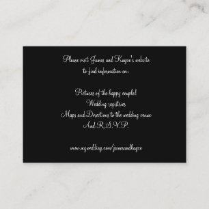 Tarjeta De Recepción Por favor visite el sitio web de James y Kayce par