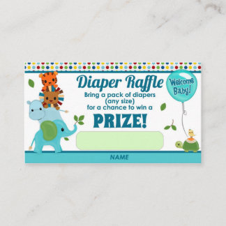 Tarjeta De Recepción Portaequipajes Baby Shower DIAPER RAFFLE