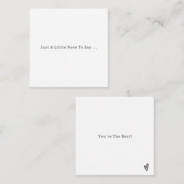 Tarjeta De Recepción Positive Quote You Are The Best Card (Anverso / Reverso)