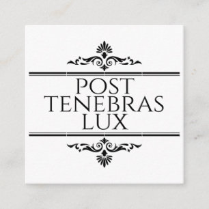Tarjeta De Recepción Post Tenebras Lux